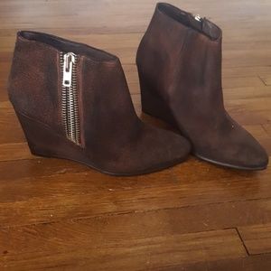 Free People Orlanda brown wedge booties